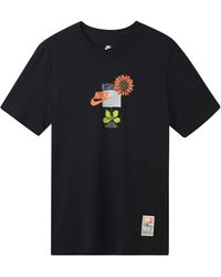Nike - Logo Plant Pattern Printing Round Neck Casual Short Sleeve T-Shirt - Lyst