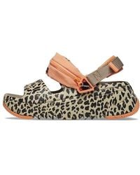 Crocs™ - (Wmns) Hiker Xscape Animal Sandals 'Khaki Leopard' - Lyst