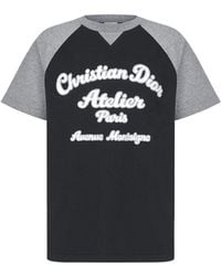 Dior - Ss22 Alphabet Pattern Loose Short Sleeve T-Shirt - Lyst