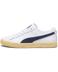 PUMA - Clyde Vintage Leather Trainers - Lyst