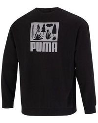 PUMA - Logo Crew Neck Sweatshirt - Lyst