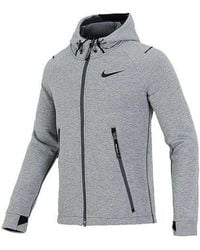 Nike - Pro Therma-Fit Full-Length Zipper Cardigan Knit Training Hooded Jacket - Lyst