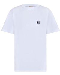 Dior - Ss22 Cotton Plain Weave Knit Material Cd Heart Short Sleeve T-Shirt - Lyst