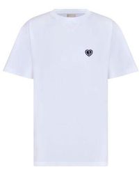 Dior - Ss22 Cotton Plain Weave Knit Material Cd Heart Short Sleeve T-shirt - Lyst