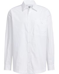 adidas - Originals Solid Color Single Breasted Long Sleeves Shirt Couple Style - Lyst