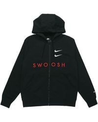 Nike - As Sportswear Swoosh Hoodie Fz Ft - Lyst