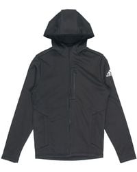 adidas - Perfom Fl Jkt Logo Printing Fleece Stay Warm Woven Sports Hooded Jacket - Lyst