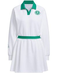 adidas - (Wmns) Verbiage Long Sleeve Polo Dress Asia Sizing - Lyst