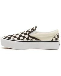 Vans - Classic Slip-On Platform 'Checker - Lyst