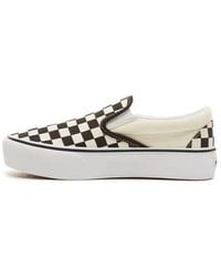 Vans - Classic Slip-On Platform 'Checker - Lyst