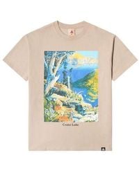 Nike - Acg Landscape Pattern Printing Round Neck Short Sleeve Khaki T-Shirt - Lyst