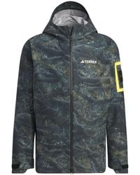 adidas - National Geographic Allover Print Rain.Rdy Jacket Asia Sizing Pebble' - Lyst