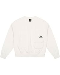 New Balance - (Wmns) Logo Printing Casual Round Neck Pullover Sports Hoodie - Lyst
