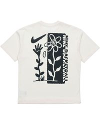 Nike - Basketball Graffiti Print Short Sleeve For Creamy - Lyst