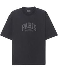 Balenciaga - Cities Paris T-Shirt Medium Fit 'Nero' - Lyst
