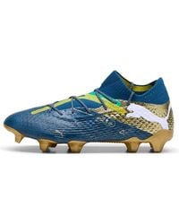 PUMA - S Future 7 Ultimate Firm Ground Football Boots Blue/yellow/gold 9 - Lyst