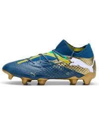 PUMA - S Future 7 Ultimate Firm Ground Football Boots Blue/yellow/gold 9 - Lyst
