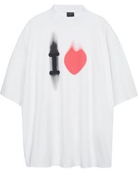 Balenciaga - I Love T-Shirt Large Fit - Lyst