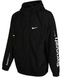 Nike - Alphabet Logo Printing Woven Hooded Jacket Autumn - Lyst