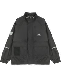 New Balance - Solid Color Woven Stand Collar Jacket Autumn - Lyst