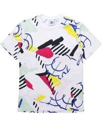 adidas - Originals Cozy Sports Printing Round Neck Short Sleeve - Lyst