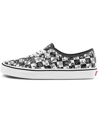 Vans - Authentic Retro Casual Skate Shoes Grid Printing - Lyst