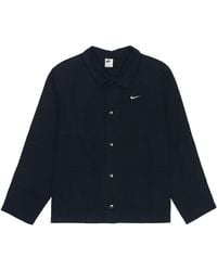 Nike - Solid Color Logo Lapel Casual Long Sleeves Autumn Jacket - Lyst