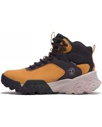 Timberland - Motion Scramble Mid Lace Up Hiking Boot With Gore-Tex Bootie 'Wheat Nubuck' - Lyst
