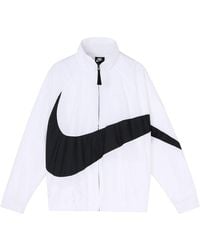Nike - Swoosh Large Logo Woven Windproof Stand Collar Casual Sports Jacket Asia Edition - Lyst