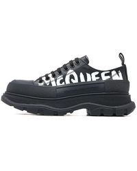 McQueen - Graffiti Tread Slick Lace Up Shoes - Lyst