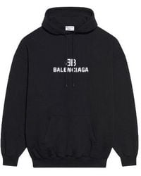 Balenciaga - (Wmns) Bb Pixel Fleece Drawstring Hooded Long Sleeves Hoodie - Lyst