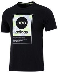 adidas - Neo Sw Dig Logo T Athleisure Casual Sports Round Neck Large Logo Short Sleeve T-Shirt - Lyst