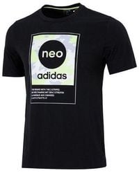 adidas - Neo Sw Dig Logo T Athleisure Casual Sports Round Neck Large Logo Short Sleeve T-Shirt - Lyst