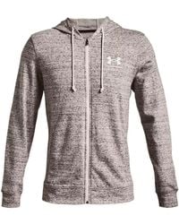 Under Armour - Rival Terry Hooded Jacket - Lyst