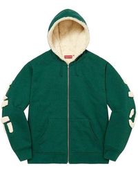 Supreme - Faux Fur Lined Zip Up Hooded Sweatshirt - Lyst