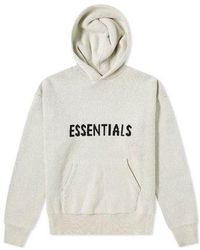 Fear Of God - Fw21 Knit Logo Hoodie 'Oatmeal' - Lyst