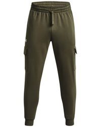 Under Armour - S Rival Fleece Cargo Jogger Marine Od Green Xxl, - Lyst