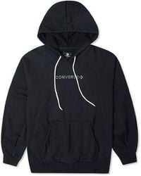 Converse - (Wmns) Logo Embroidered Loose Knit Hoodie - Lyst