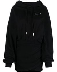 Off-White c/o Virgil Abloh - (Wmns) Logo-Embroidered Cotton Hoodie - Lyst