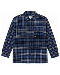 Vans - (Wmns) Contrasting Colors Plaid Logo Printing Long Sleeves Shirt - Lyst