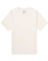 adidas - Originals Logo Embroidered Solid Color Sports Round Neck Short Sleeve Couple Style - Lyst