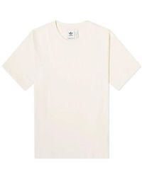 adidas - Adida Origina Ogo Embroidered Oid Coor Port Round Neck Hort Eeve Coupe Tye White - Lyst