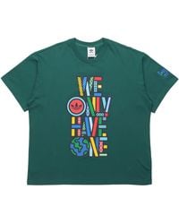 adidas - Originals Artist Tee Ss Earth Printing Sports Round Neck Short Sleeve Forest - Lyst