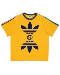 Gucci - X Adidas Cotton Jersey T-Shirt - Lyst