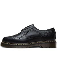 Dr. Martens - 3989 Yellow Stitch Smooth Leather Brogue Shoes - Lyst