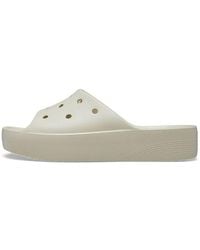 Crocs™ - (Wmns) Classic Platform Slide 'Bone' - Lyst