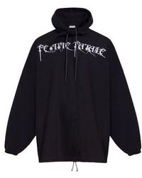 Balenciaga - 'femme Fatale' Oversized Stretch-jersey Hooded Top '' - Lyst