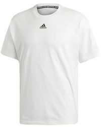 adidas - M Mh 3S Tee Stripe Sports Round Neck Short Sleeve - Lyst