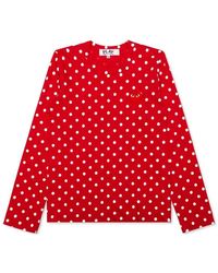 COMME DES GARÇONS PLAY - (Wmns) Polka Dot Long Sleeve Tee - Lyst