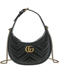 Gucci - (Wmns) Gg Marmont Half-Moon-Shaped Mini Bag 'Nero' - Lyst